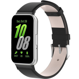 Kožený remienok pre Samsung Galaxy Fit 3, čierny