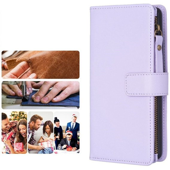 Klapkové puzdro pre Xiaomi Redmi 13C / Poco C65, Wallet Zipper Pocket, čierne
