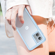 Obal na mobil pre Motorola Moto G53 5G, Fusion Hybrid, transparentné / modré