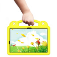 Detské puzdro pre Samsung Galaxy Tab S10 Lite / S10 FE / S9 FE, Cute Patterns, so stojanom, žltý