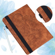 Puzdro s chlopňou pre Xiaomi Redmi Pad SE 11", flower, hnedé