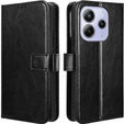 Klapkové puzdro pre Xiaomi Redmi Note 14 4G, Crazy Horse Wallet, čierne