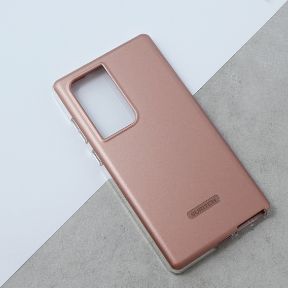 Obal na mobil pre Samsung Galaxy S23 Ultra, Suritch Full Body, ružové rose gold