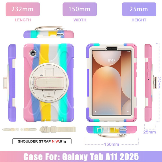 Puzdro s podstavcom a ramenným popruhom pre Samsung Galaxy Tab A11