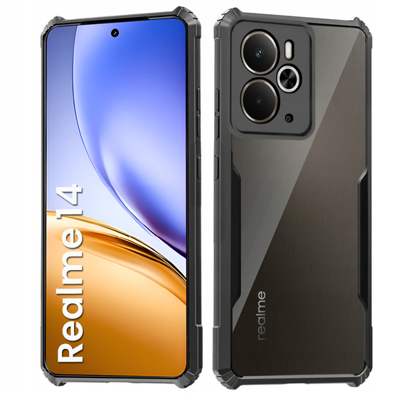 Obal na mobil pre Realme 14 5G / Realme 14T 5G, AntiDrop Hybrid, čierne
