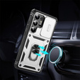 Puzdro pre Samsung Galaxy S25 Ultra, KickStand Camera Lens, biele