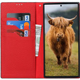 Kožené puzdro pre Samsung Galaxy S22 Ultra, ERBORD Grain Leather, čierne