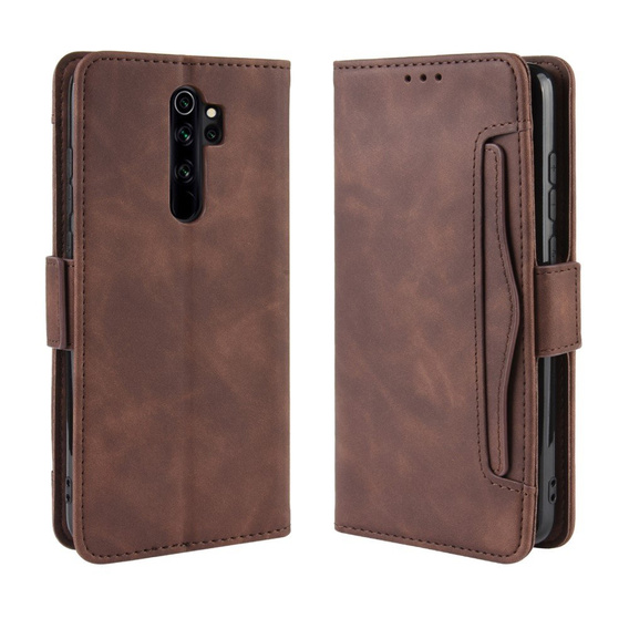 Klapkové puzdro pre Xiaomi Redmi Note 8 Pro, Card Slot, hnedé