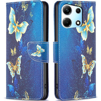 Klapkové puzdro pre Infinix Zero 30 5G, Wallet, butterfly, modré