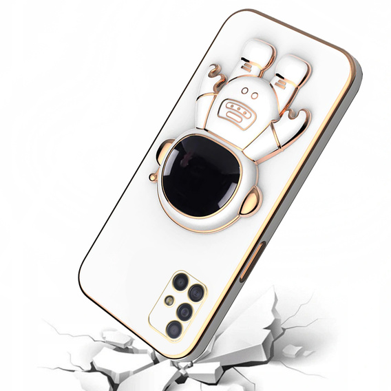 Obal na mobil pre Samsung Galaxy A71, Astronaut, biele