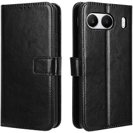 Klapkové puzdro pre OnePlus Nord 4, Crazy Horse Wallet, čierne