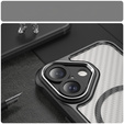 Puzdro pre iPhone 16, Fusion Hybrid Carbon, pre MagSafe, čierne