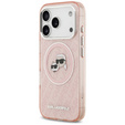Karl Lagerfeld IML Glitter Karl & Choupette Heads Logo MagSafe puzdro pre iPhone 17 Pro