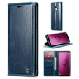 CASEME flipové puzdro pre Samsung Galaxy S9, Waxy Textured, modré