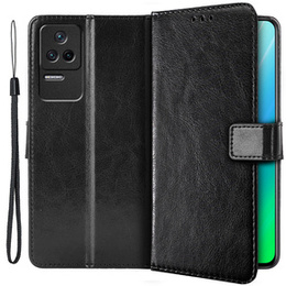 Klapkové puzdro pre Xiaomi Poco F4 5G, Crazy Horse Wallet, čierne