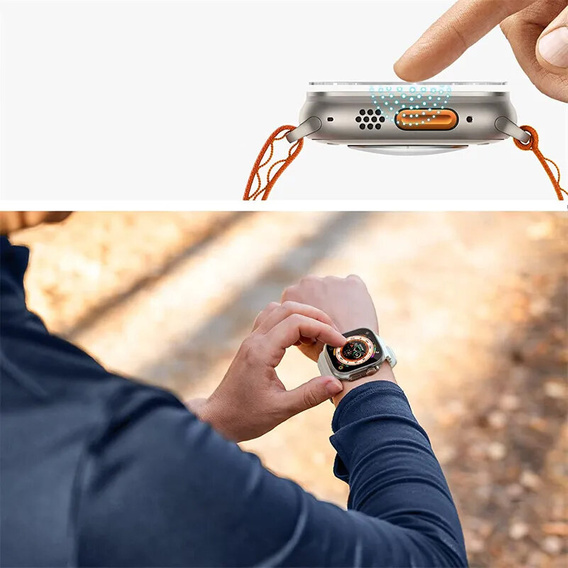 2x tvrdené sklo s montážnym rámom ERBORD pre Apple Watch Ultra 1/2/3 49 mm