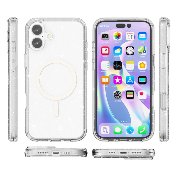 Puzdro pre iPhone 17, pre MagSafe, trblietavé, transparentné