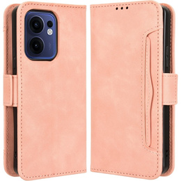 Klapkové puzdro pre Oppo Reno 13F / Oppo Reno 13FS, Card Slot, ružové