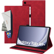 Puzdro pre Samsung Galaxy Tab A9+, Classic, s priestorom pre stylus, červené