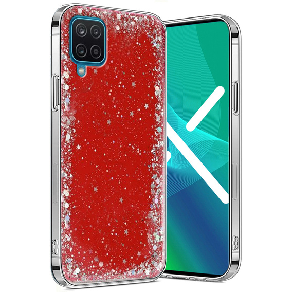 Obal na mobil pre Samsung Galaxy A12 / M12 / A12 2021, Glittery, červené