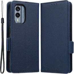 Klapkové puzdro pre Nokia X30 5G, Wallet Litchi Magnet Case, tmavomodré