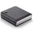 Puzdro pre Samsung Galaxy Z Flip7 FE / Z Flip6, CASEME Litchi Leather, čierne