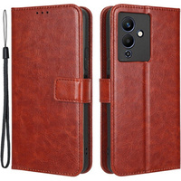 Klapkové puzdro pre Infinix Note 12 5G, Crazy Horse Wallet, hnedé