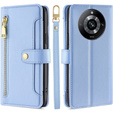 Klapkové puzdro pre Realme 11 Pro 5G / Pro+ 5G, Wallet Zipper Pocket, modré