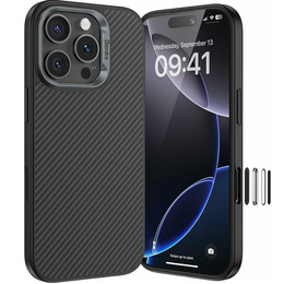 BENKS Kevlar Armor PRO Carbon Fiber 600D D065 puzdro MagSafe pre iPhone 16 Pro
