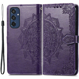 Klapkové puzdro pre Samsung Galaxy M35, Mandala, fialové