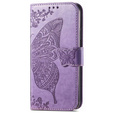 Klapkové puzdro pre Motorola Moto G54 5G, Butterfly, fialové