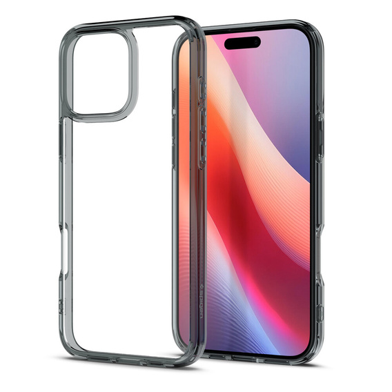 Puzdro Spigen pre iPhone 16 Pro, Ultra Hybrid, sivé + tvrdené sklo 9H