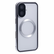 Magnetické puzdro Dual Glass MagSafe pre iPhone 16, strieborné