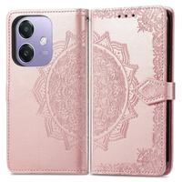 Klapkové puzdro pre Oppo A40 / Oppo A40m, Mandala, ružové rose gold