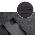 MELKCO flipové puzdro pre iPhone 13 Pro, kožené, flipové, čierne