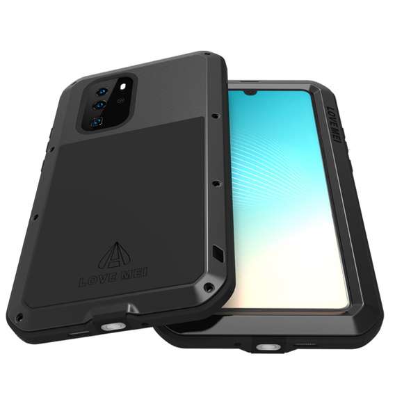 Love Mei Obal na mobil pre Huawei P30 Pro, armored with glass, čierne