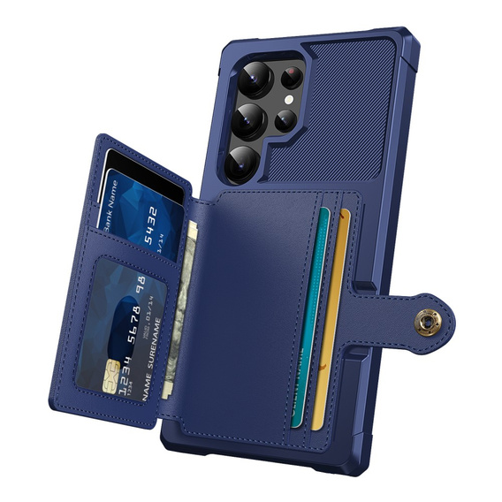 Puzdro pre Samsung Galaxy S25 Ultra, Card Holder Kickstand, čierne