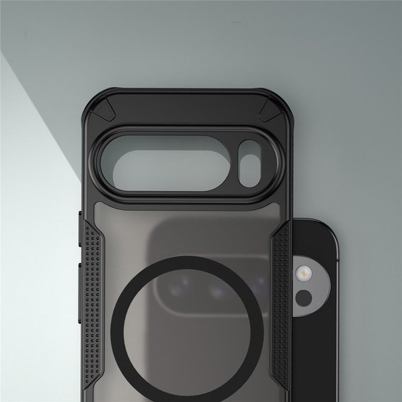 Pancierované puzdro pre Google Pixel 10 Pro, pre MagSafe, matné, čierne