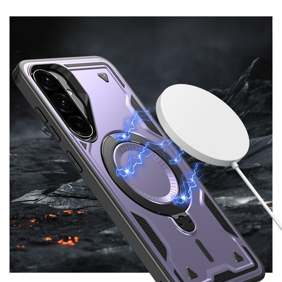 Puzdro pre Samsung Galaxy A36, Military MagSafe, fialové