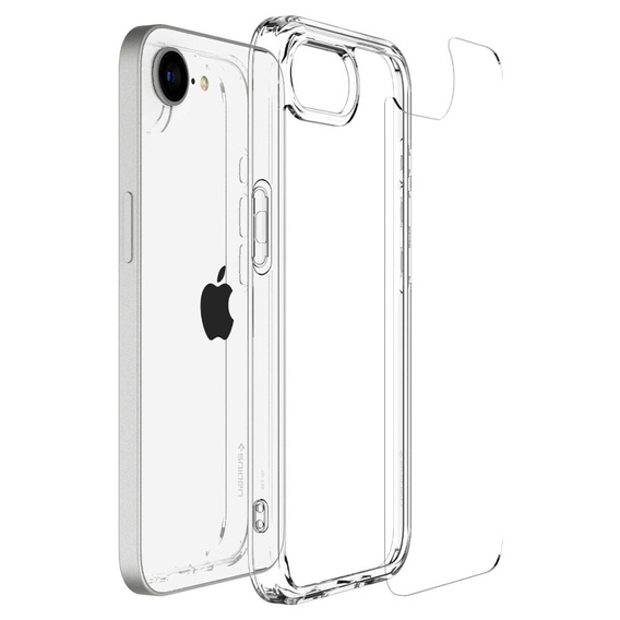 Puzdro Spigen pre iPhone 16E, Ultra Hybrid, priehľadné + tvrdené sklo 9H
