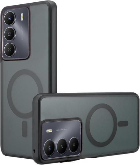 Puzdro pre Realme 14X / Realme C75, pre MagSafe, ERBORD Matt Case, čierny