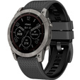 Silikónový remienok pre Garmin Fenix 7 / Forerunner 965 / 955 / 945 / 935, sivý / čierny