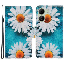 Klapkové puzdro pre Xiaomi Redmi 13C / Poco C65, Wallet, Daisy, modré