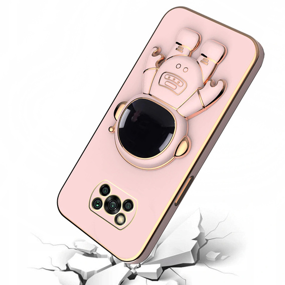 Obal na mobil pre Xiaomi Poco X3 NFC / X3 Pro, Astronaut, ružové rose gold