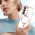 Puzdro pre Samsung Galaxy S23, Electro MagSafe, ružové rose gold + sklo na displej