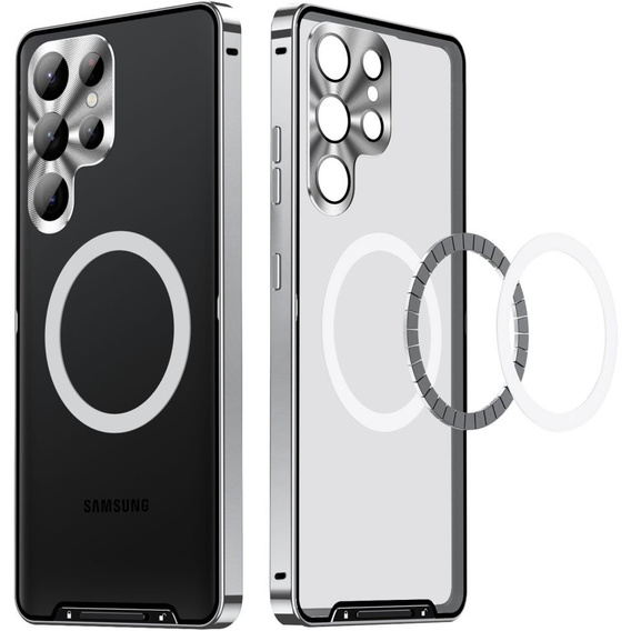 Ochranné puzdro na fotoaparát pre Samsung Galaxy S25 Ultra, CamShield MagSafe, strieborné