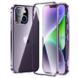 Puzdro pre iPhone 14 Plus, Magnetic Dual Glass, fialové