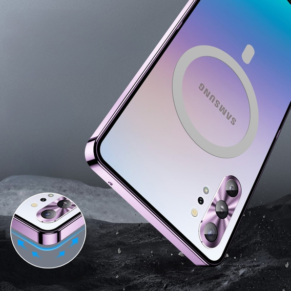 Ochranné puzdro na fotoaparát pre Samsung Galaxy Note 10+ Plus, CamShield MagSafe, transparentné / fialové