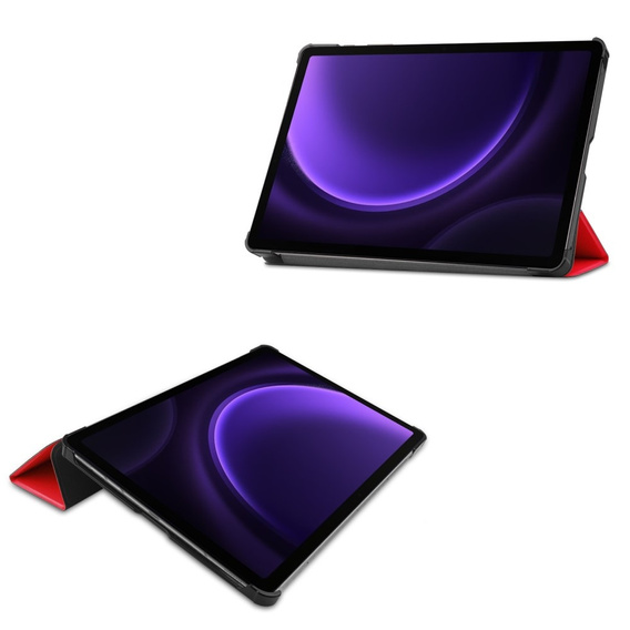 Puzdro pre Samsung Galaxy Tab S9 FE, trojskladové, červené