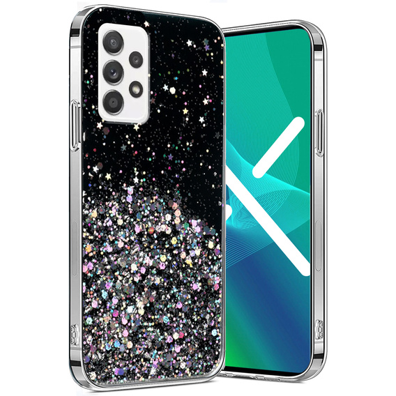 Obal na mobil pre Samsung Galaxy A13 4G, Glittery, čierne